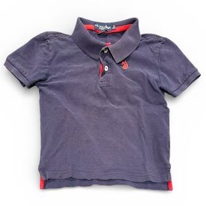 US Polo Assn Boys Polo Shirt Size 6–7 Small Blue Short Sleeve